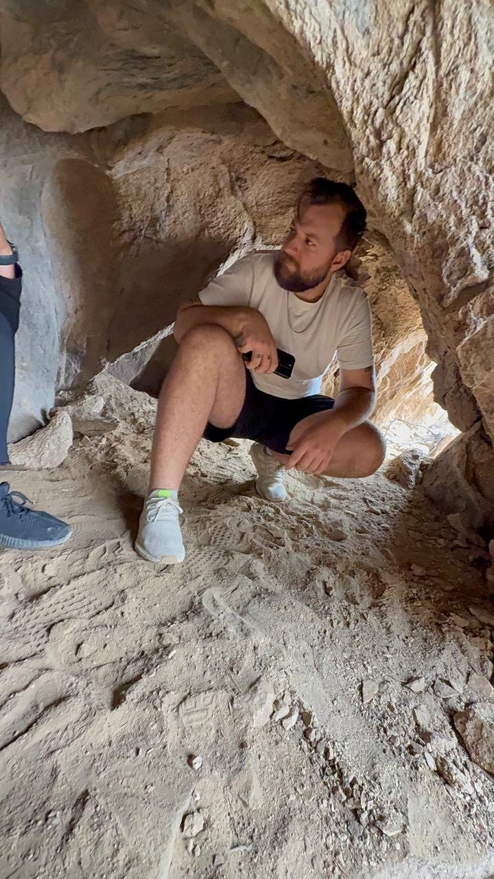 Exploring a sea cave