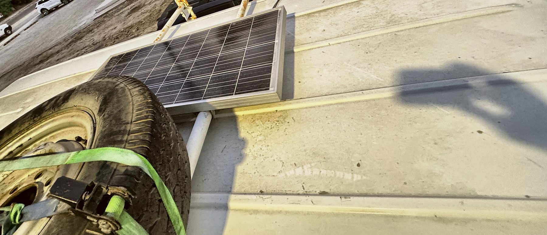 Solar panel on the roof